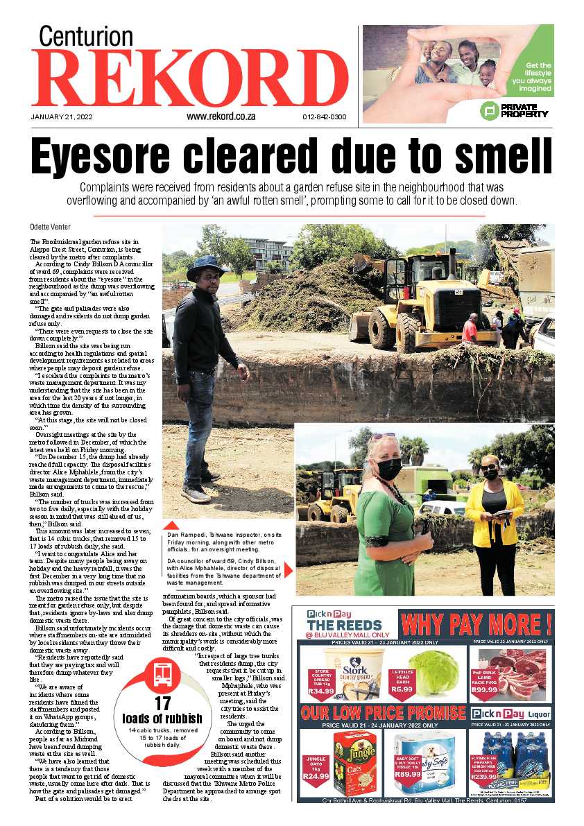 Rekord Centurion 21 January 2022 page 1