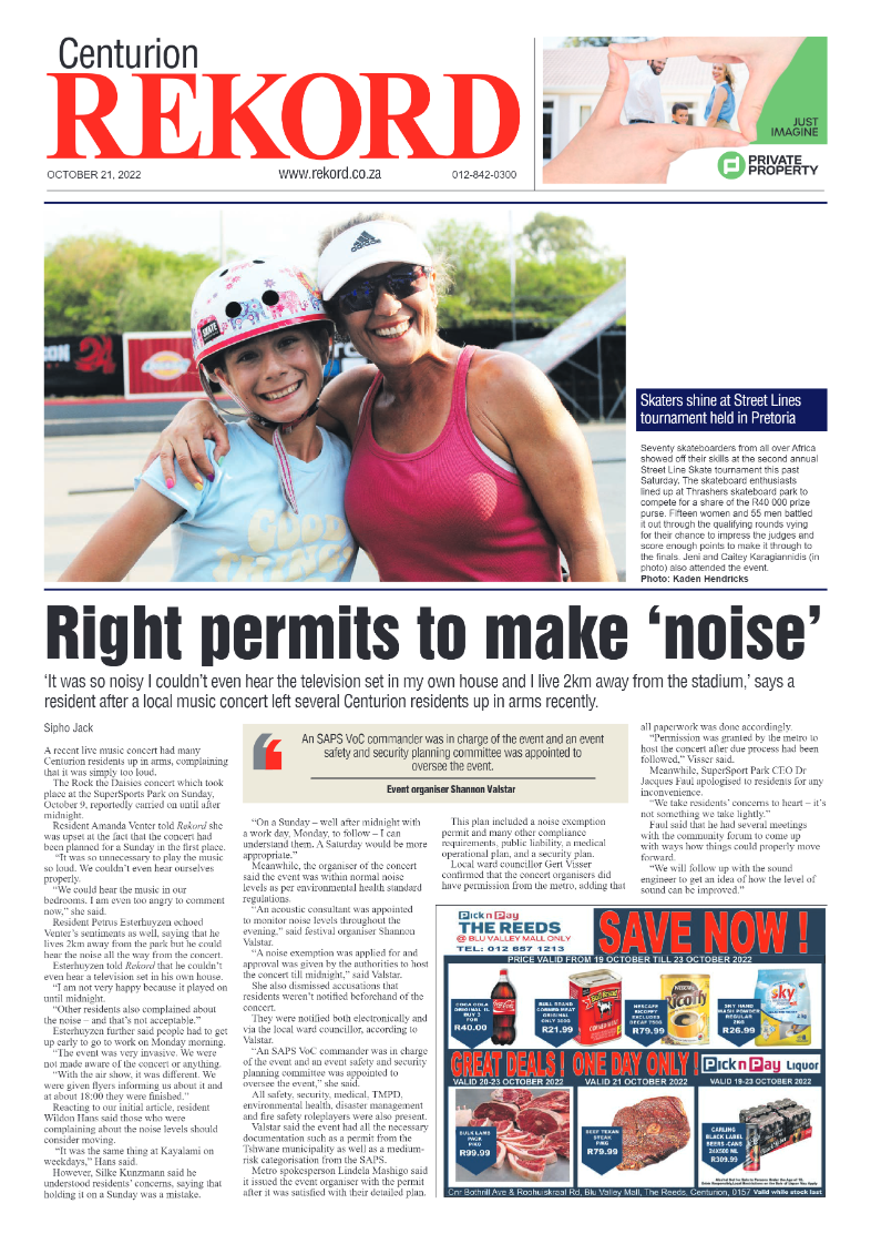 Rekord Centurion 21 October 2022 page 1