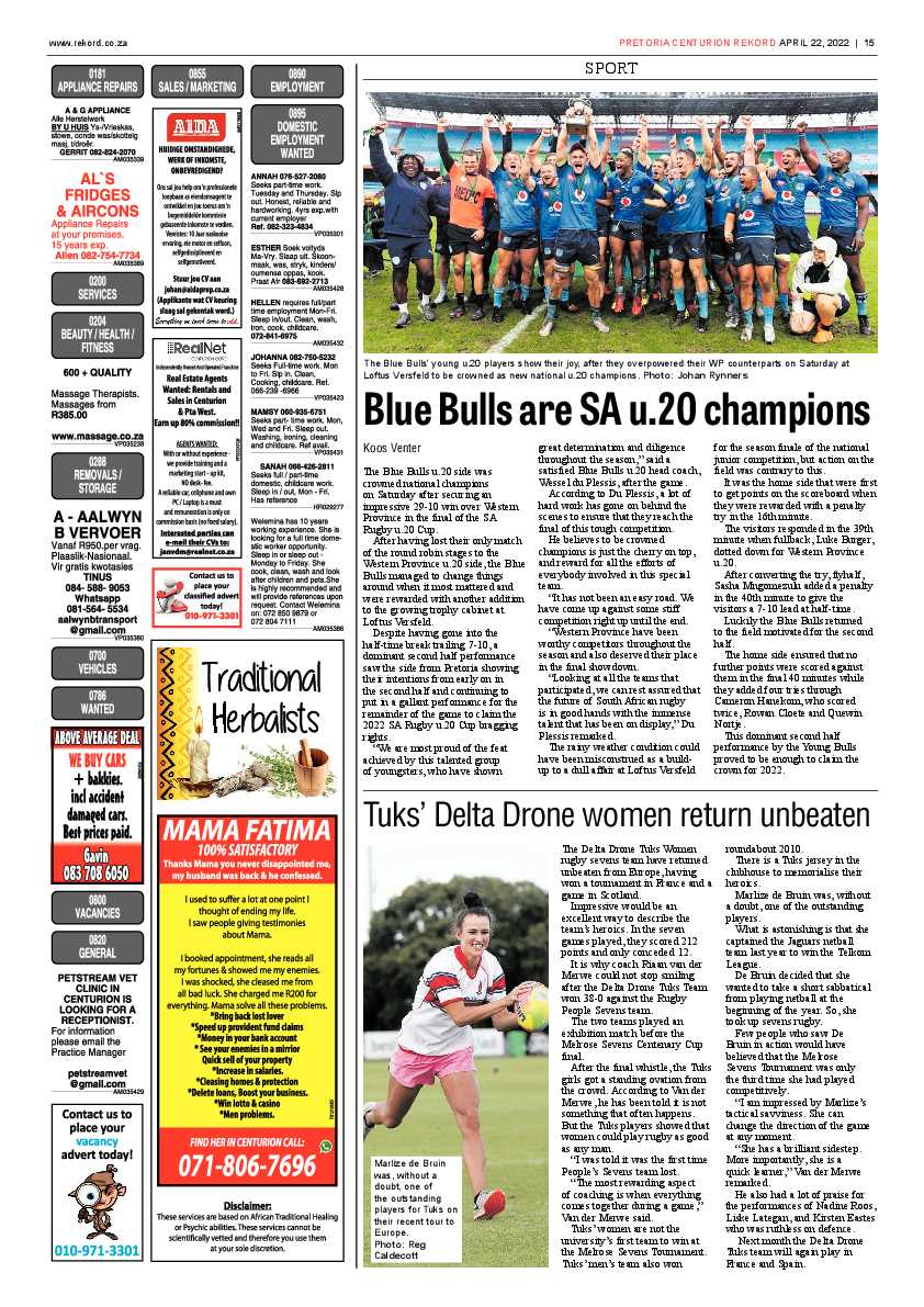 Rekord Centurion 22 April 2022 page 15
