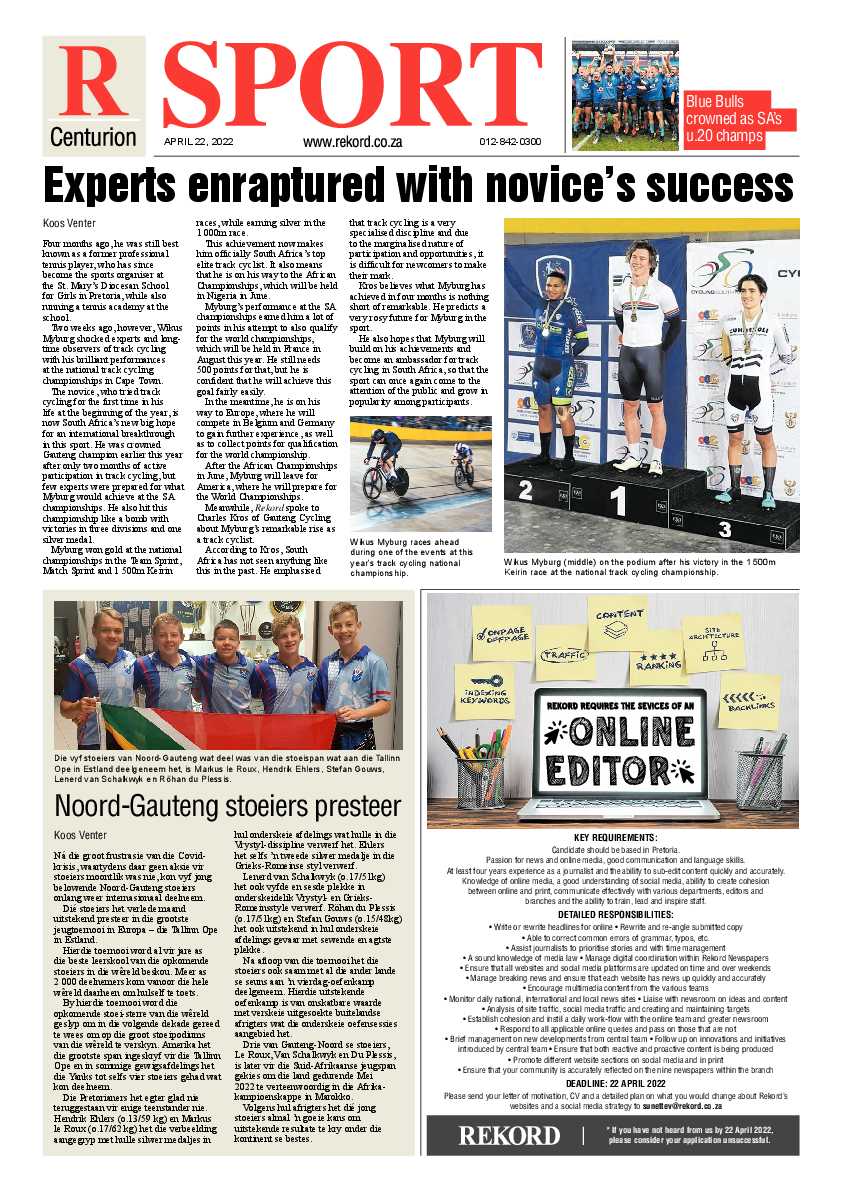 Rekord Centurion 22 April 2022 page 16