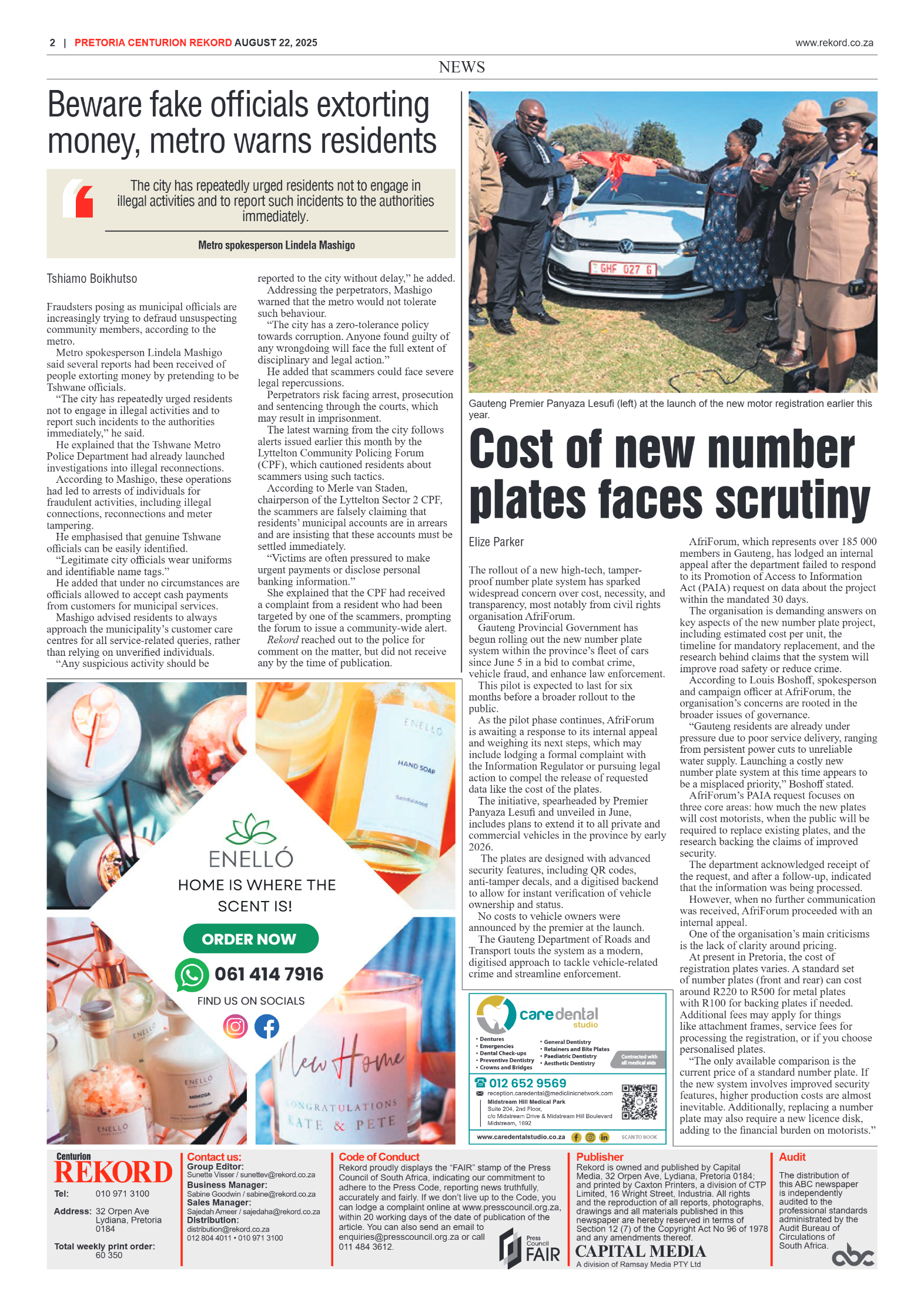 Rekord Centurion 22 August 2025 page 2