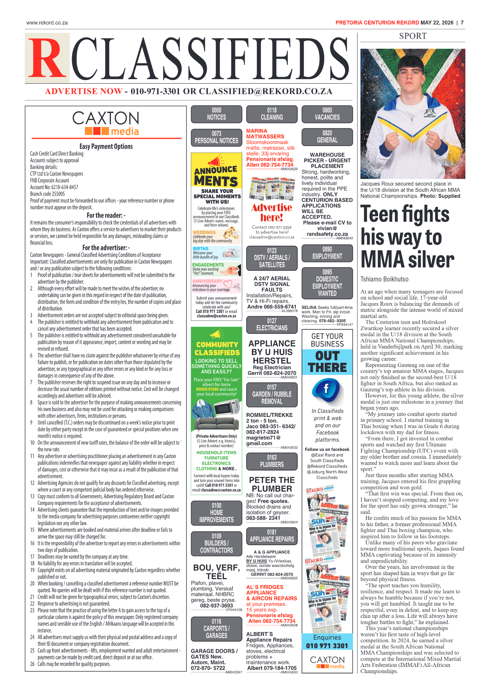 Rekord Centurion 22 May 2026 page 7