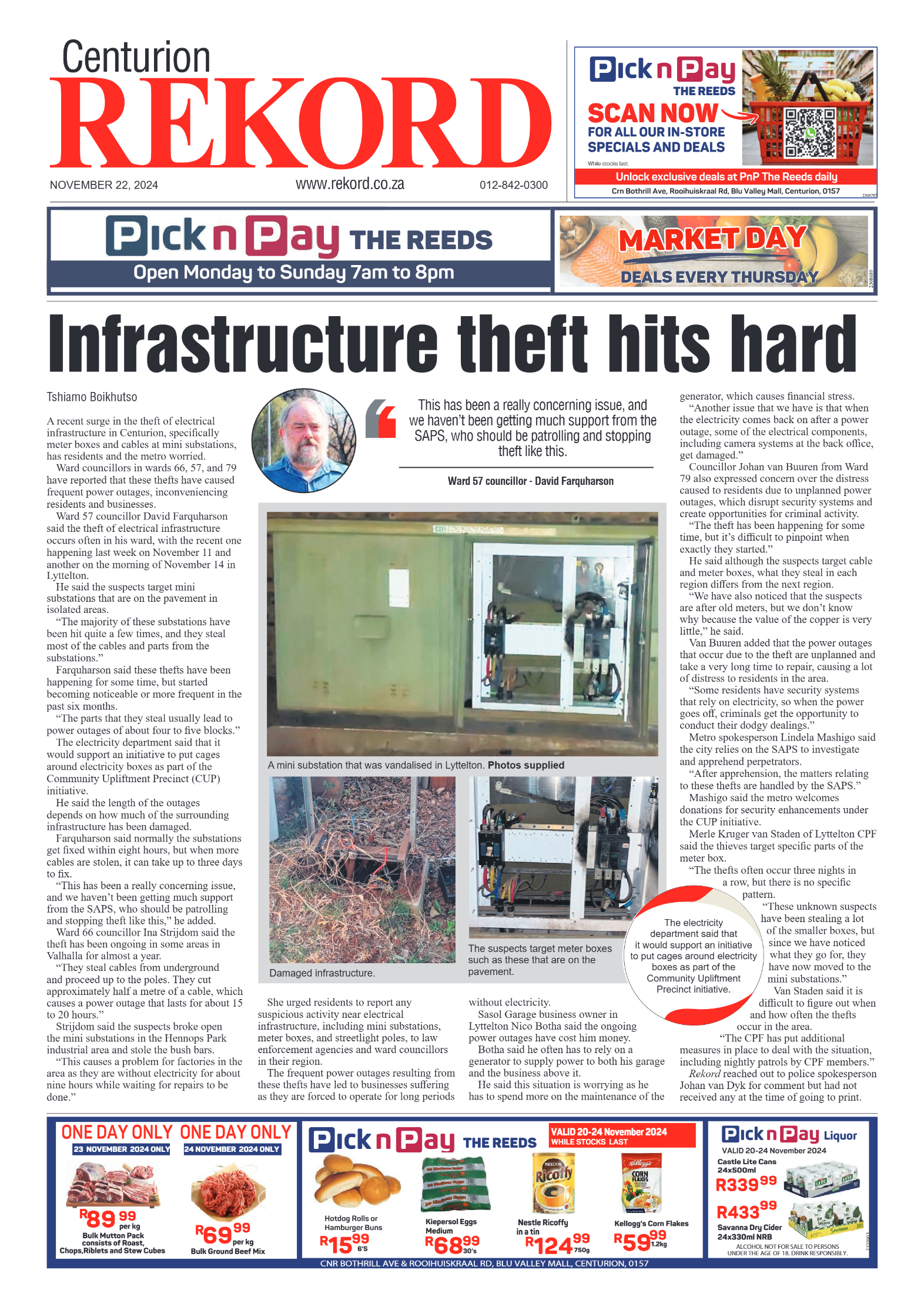 Rekord Centurion 22 November 2024 page 1