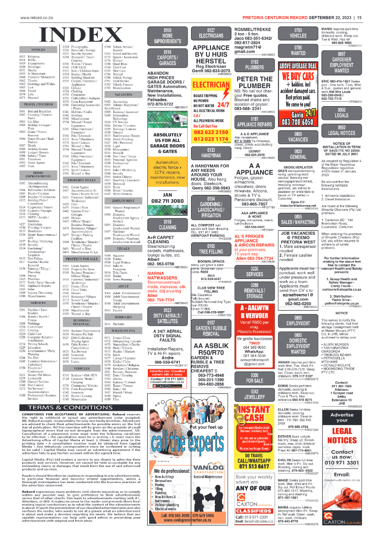 Rekord Centurion 22 September 2023 page 15