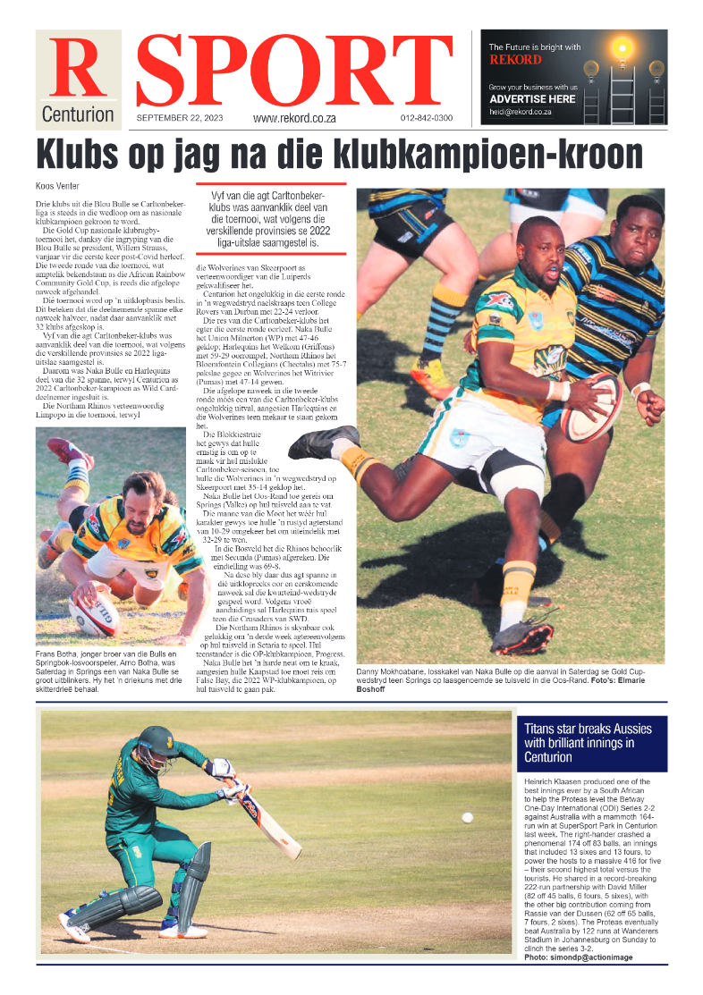 Rekord Centurion 22 September 2023 page 16