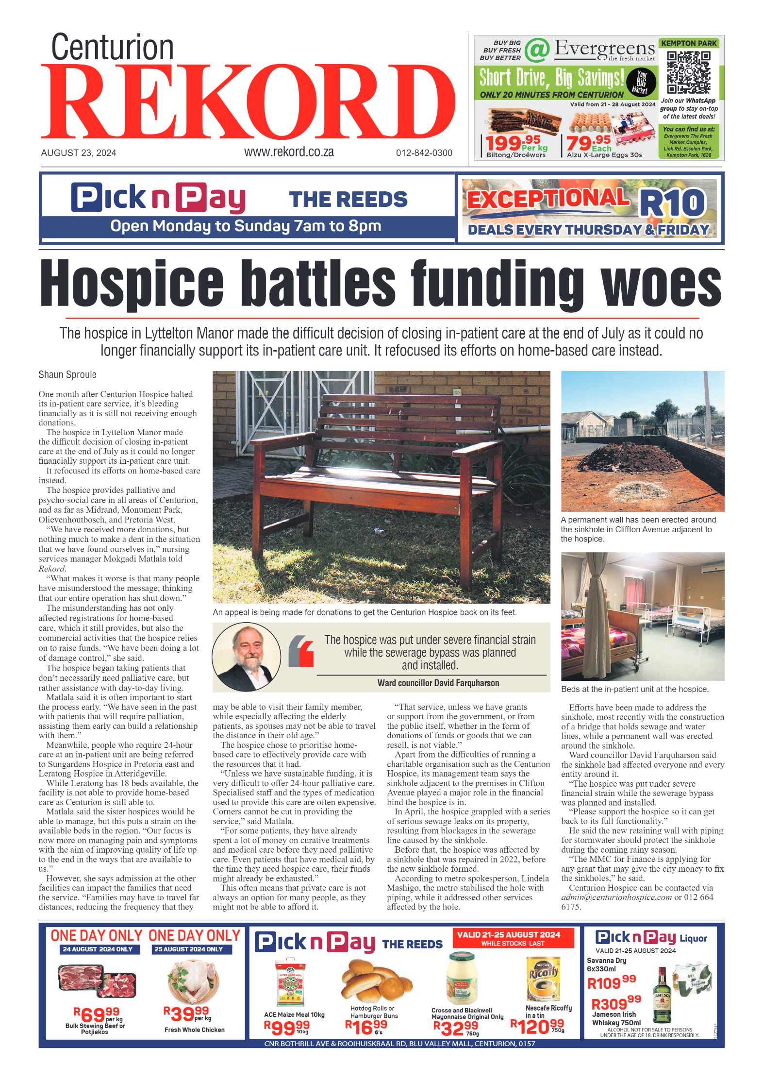 Rekord Centurion 23 August 2024 page 1
