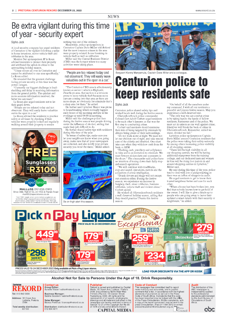 Rekord Centurion 23 December 2022 page 2