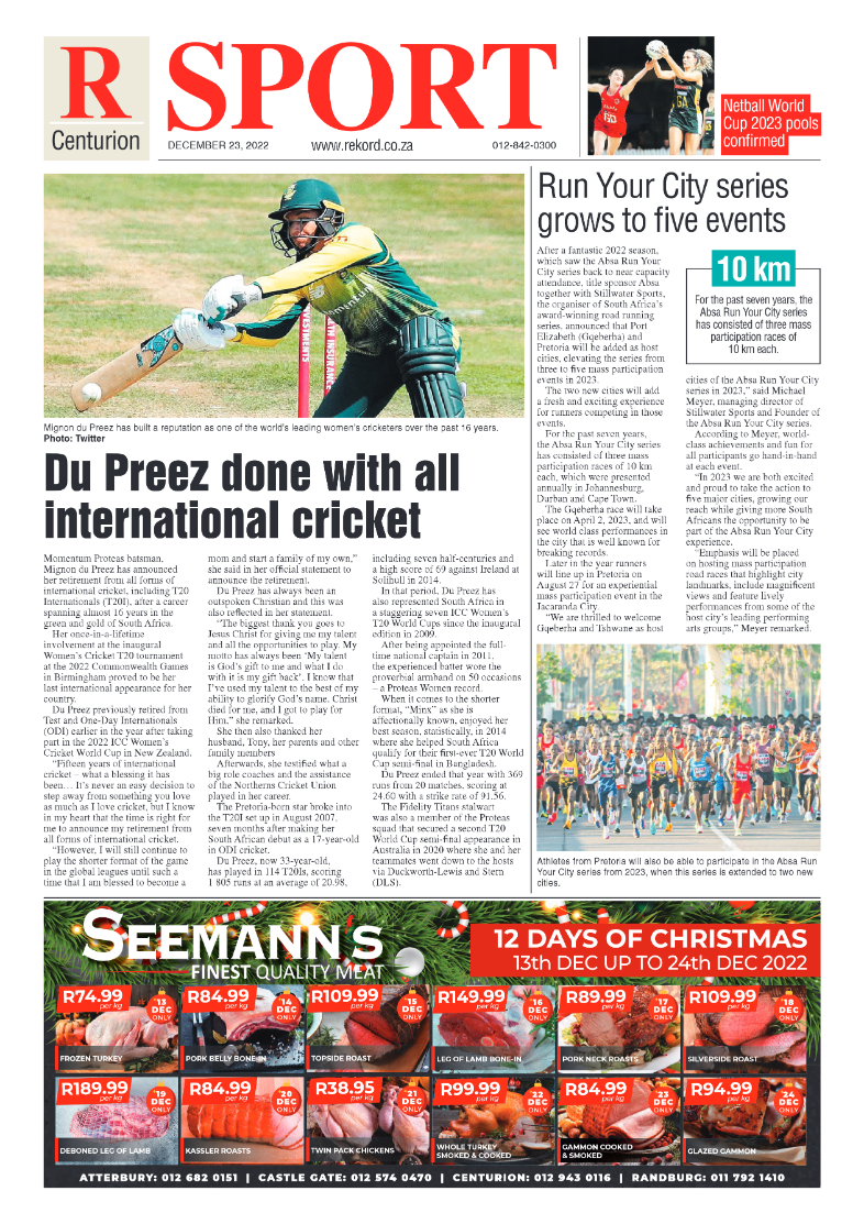 Rekord Centurion 23 December 2022 page 8