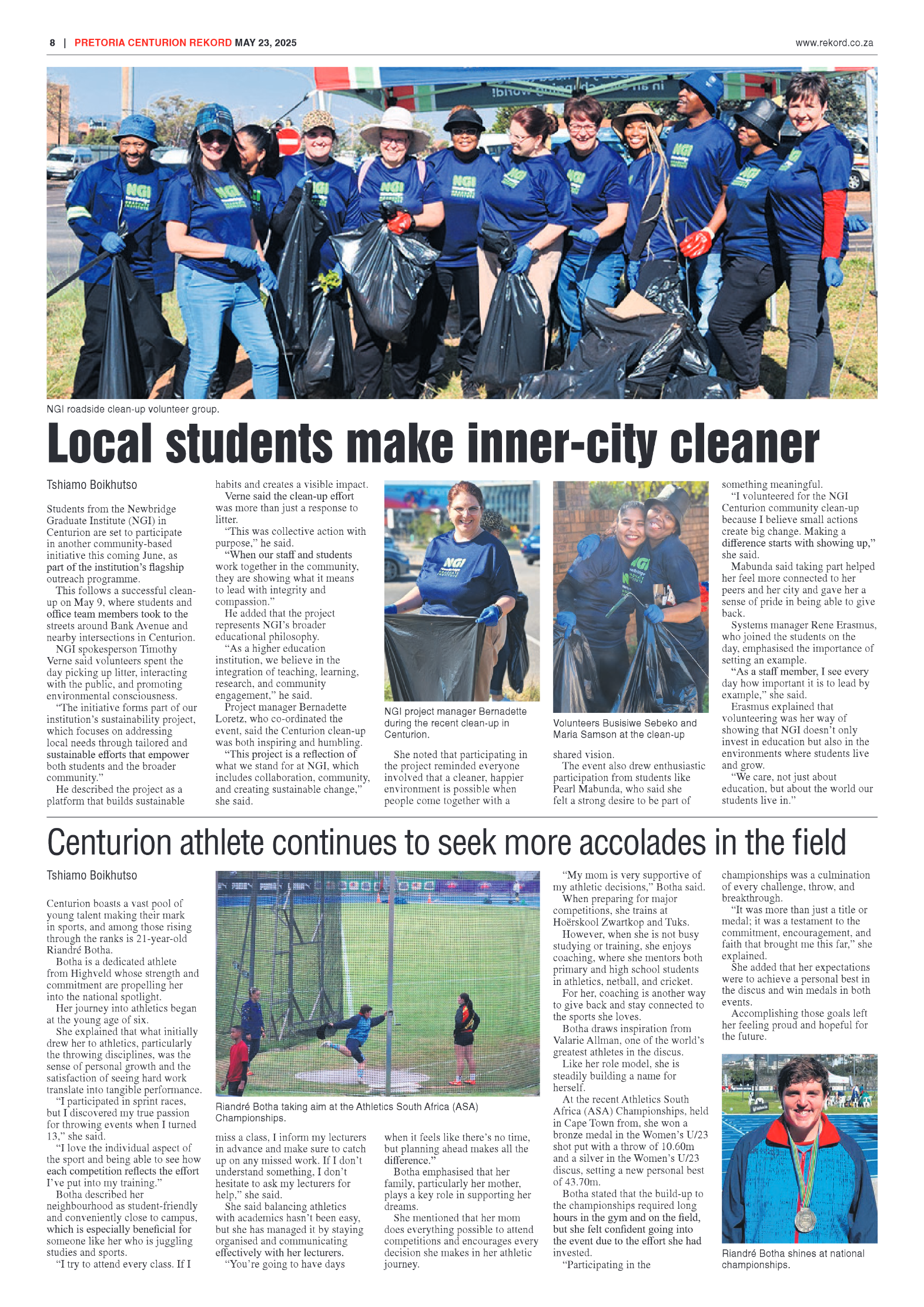 Rekord Centurion 23 May 2025 page 8