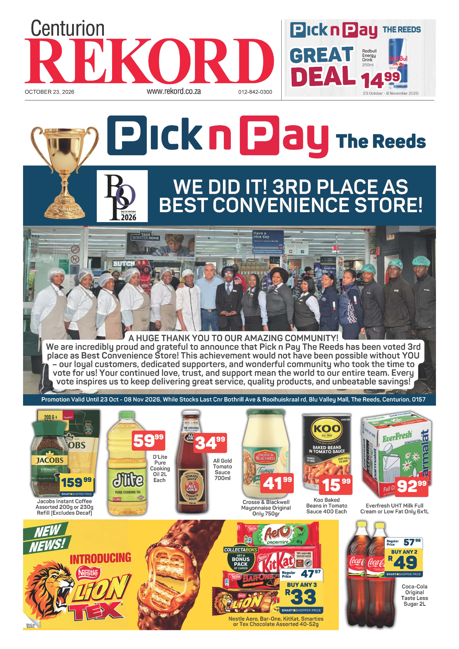 Rekord Centurion – 23 October 2026 page 1