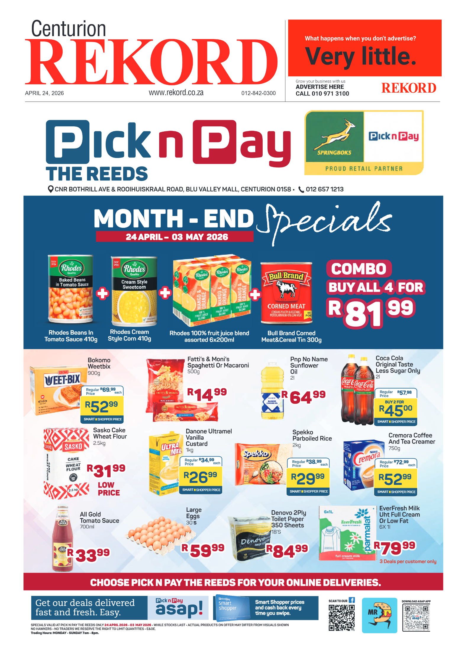 Rekord Centurion 24 April 2026 page 1