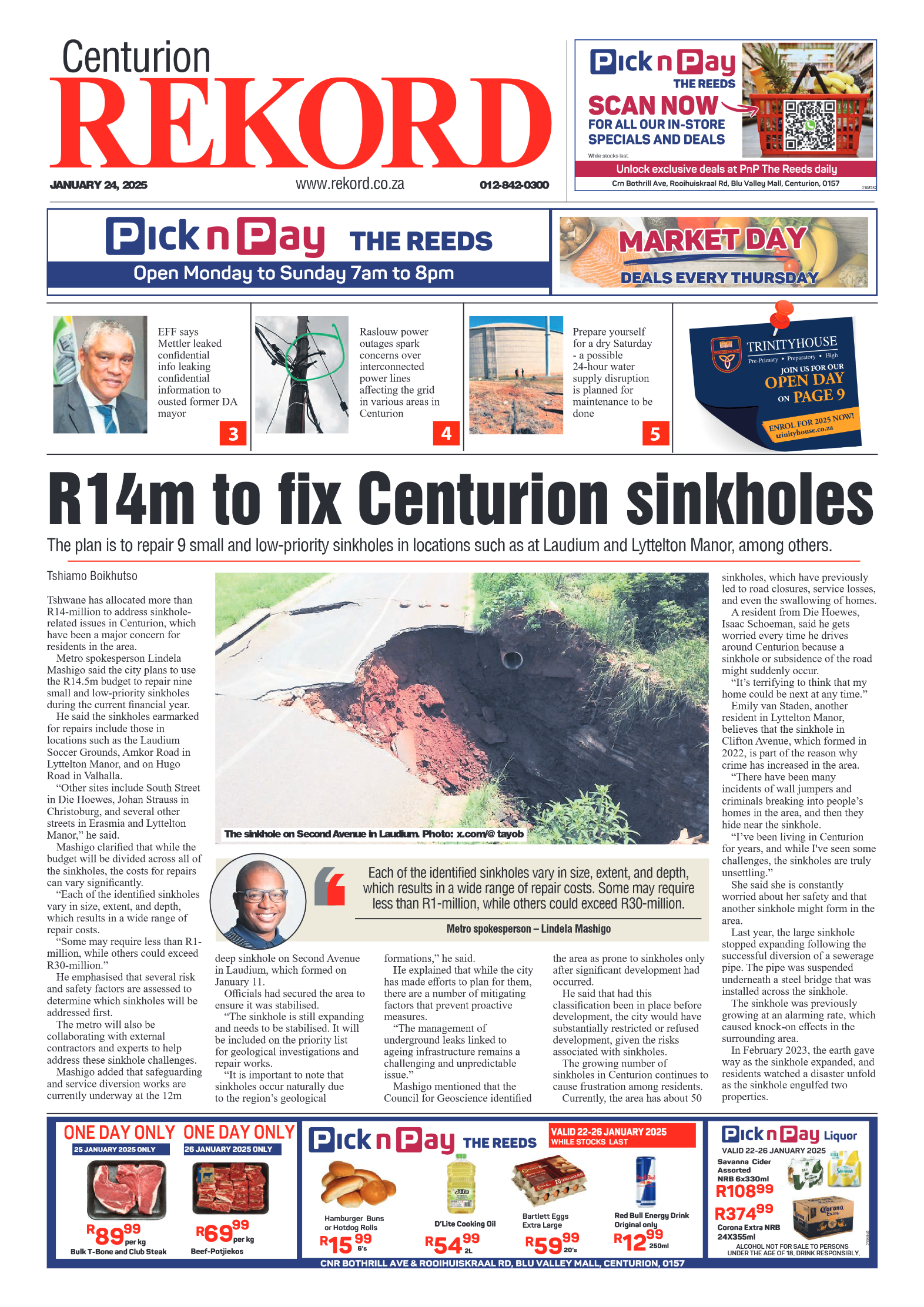 Rekord Centurion 24 January 2024 page 1