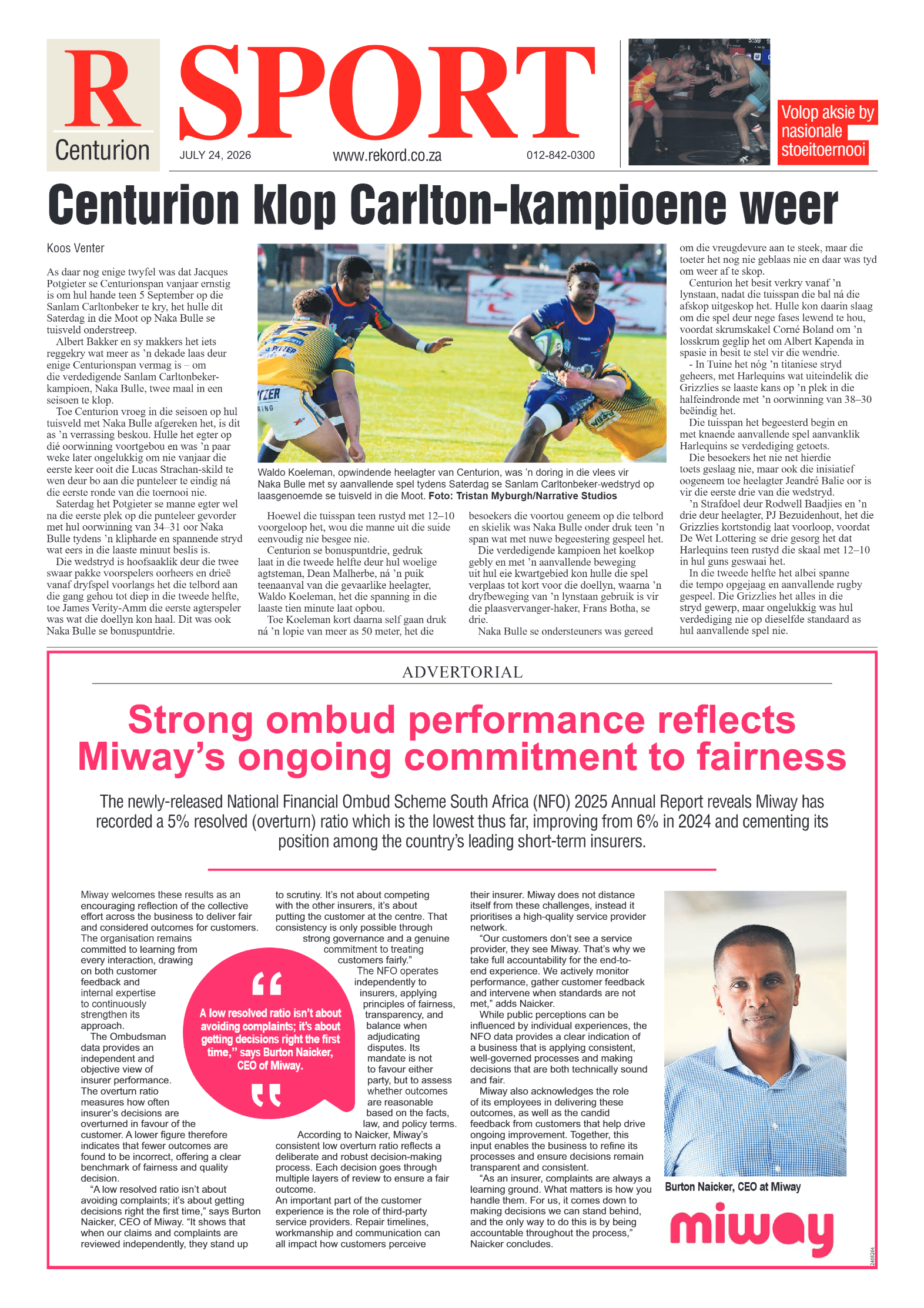 Rekord Centurion 24 July 2026 page 8