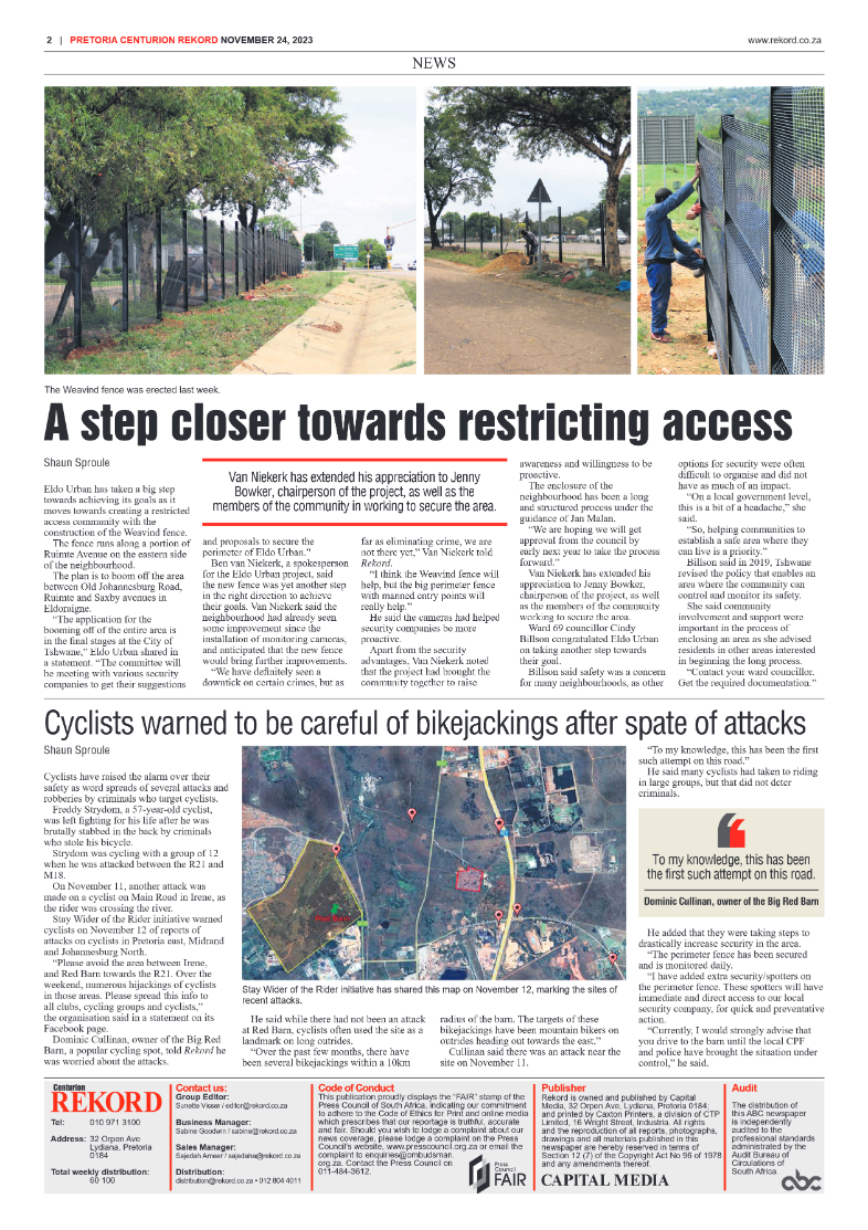 Rekord Centurion 24 November 2023 page 2