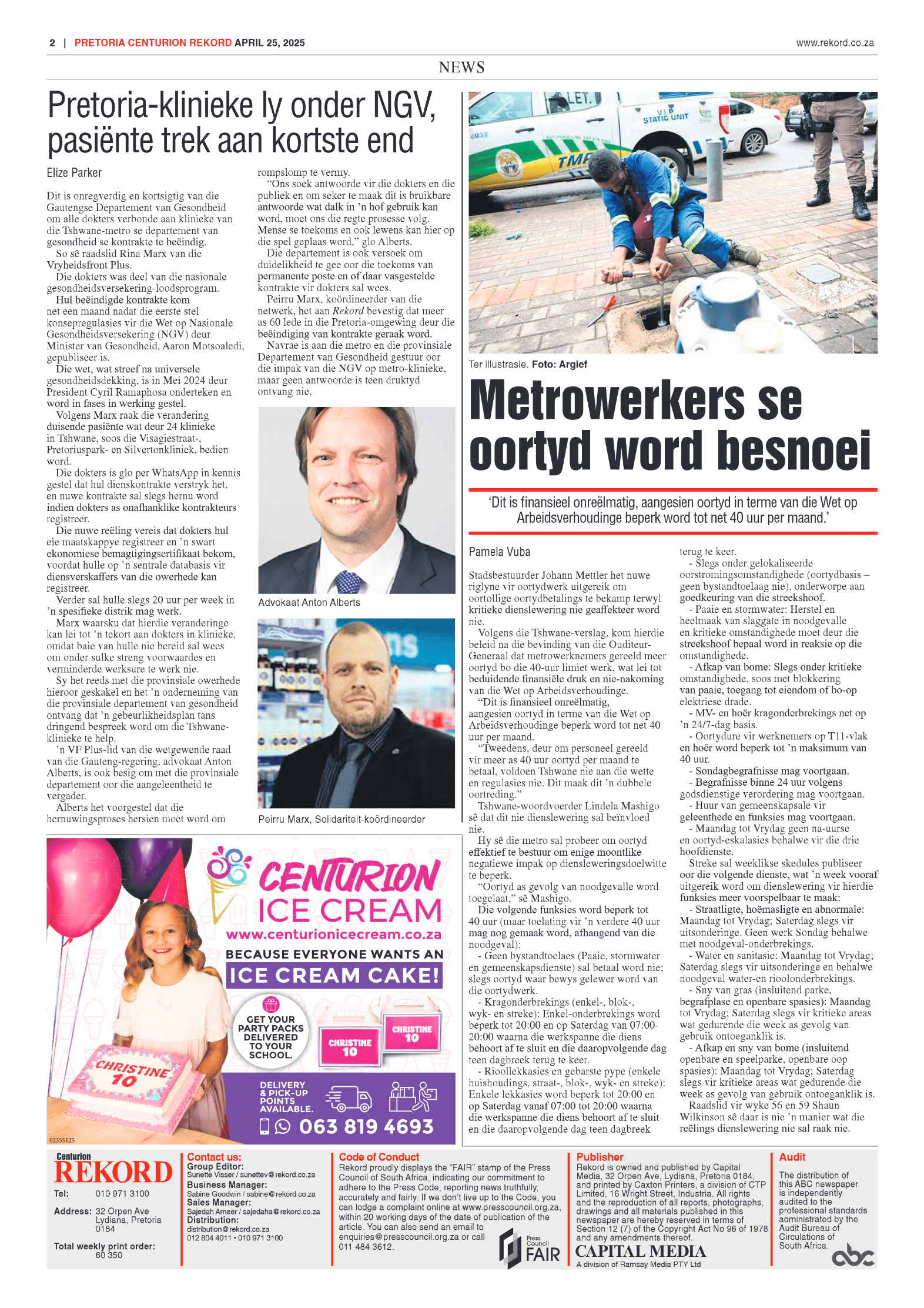 Rekord Centurion 25 April 2025 page 2