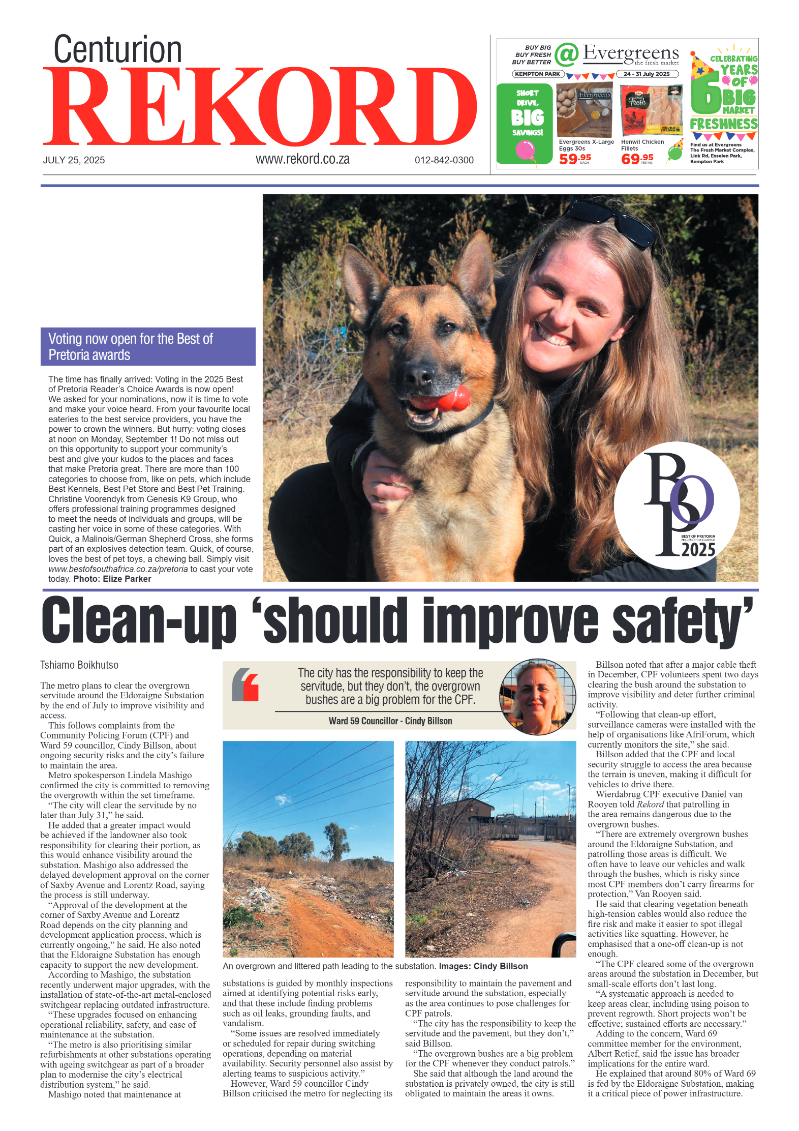 Rekord Centurion 25 July 2025 page 1