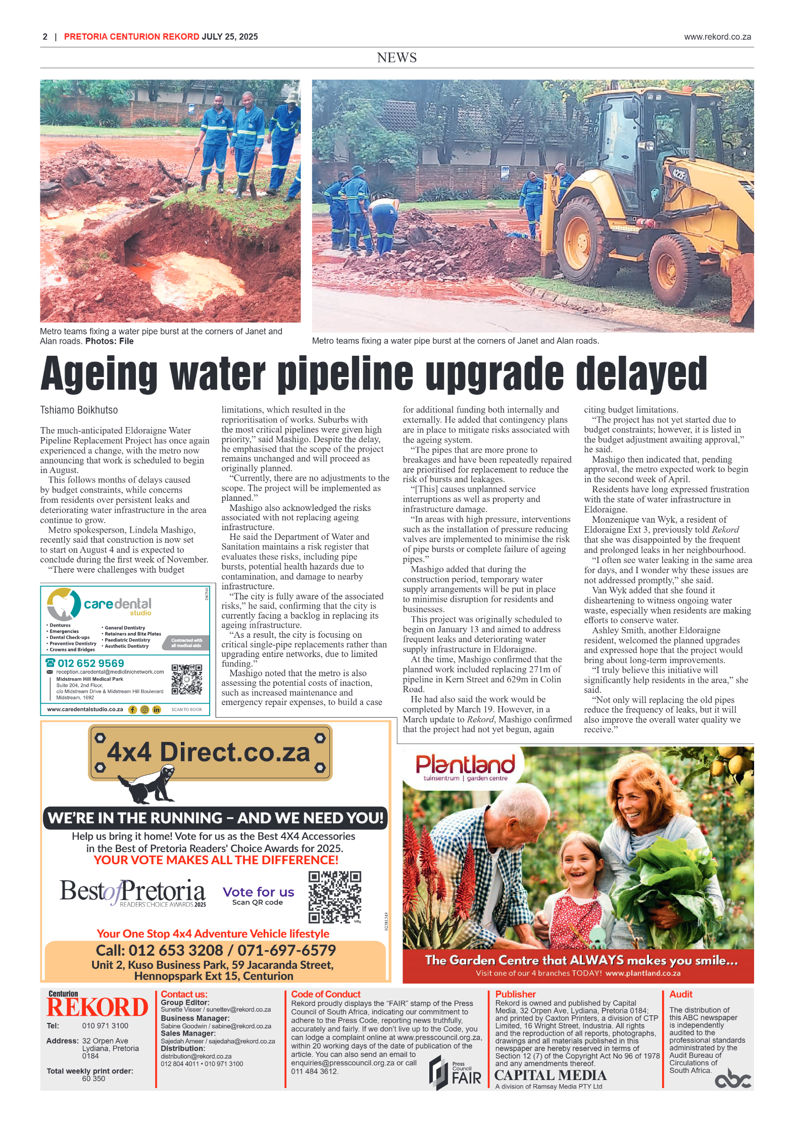 Rekord Centurion 25 July 2025 page 2