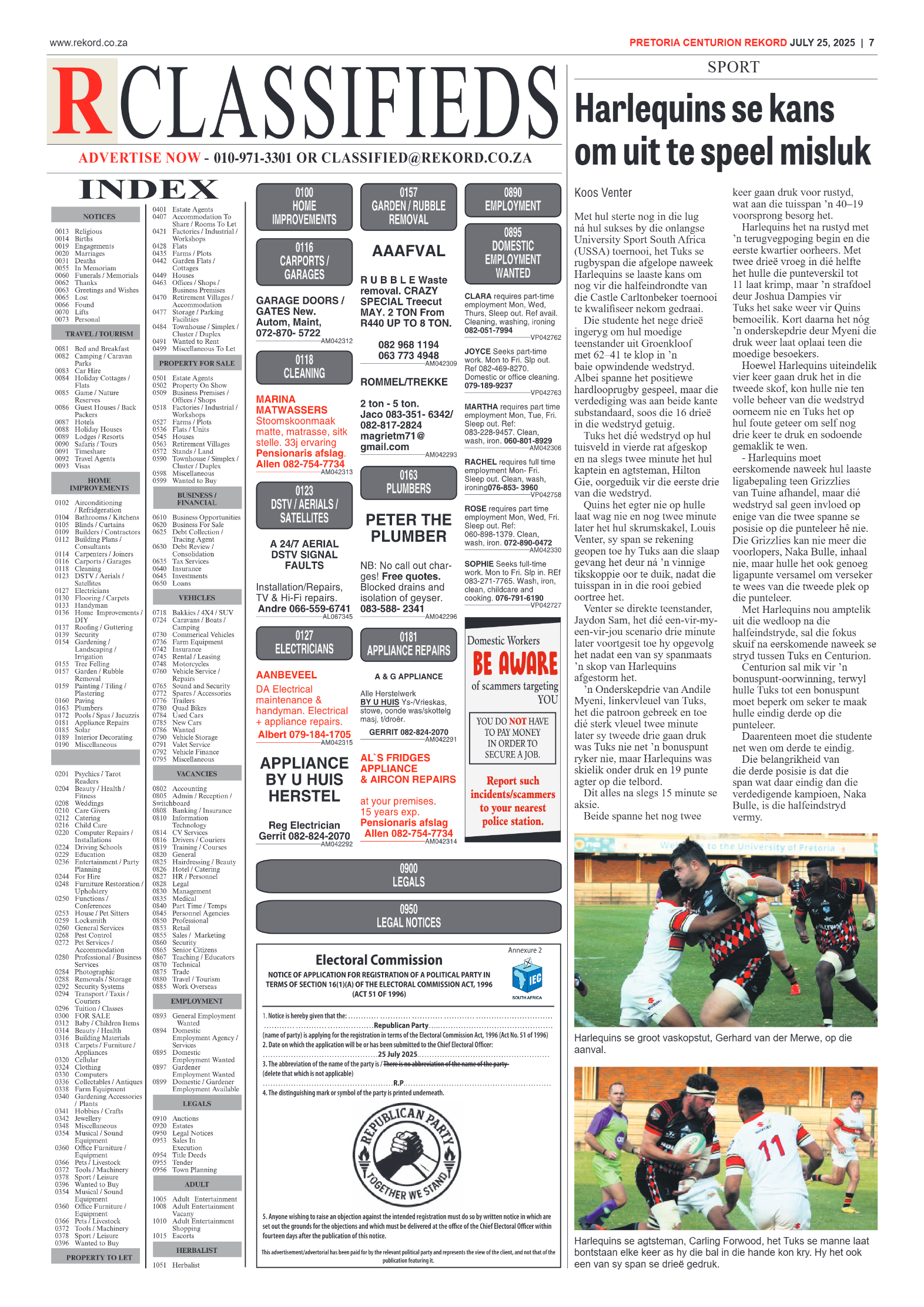 Rekord Centurion 25 July 2025 page 7