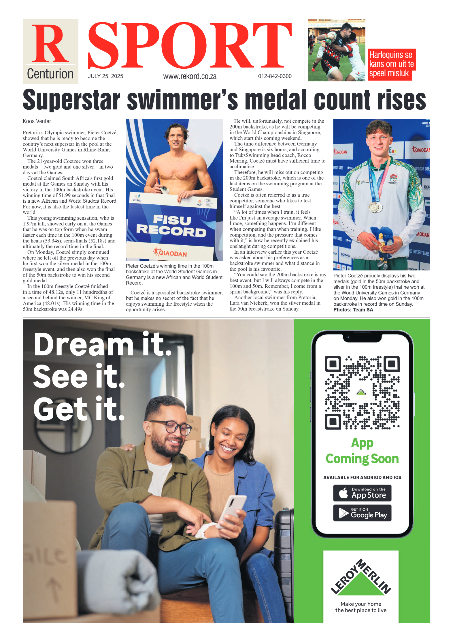 Rekord Centurion 25 July 2025 page 8