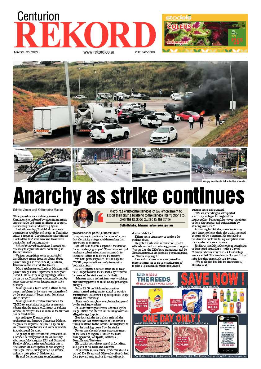 Rekord Centurion 25 March 2022 page 1