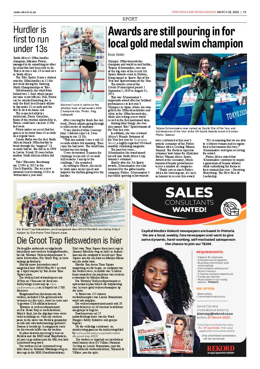 Rekord Centurion 25 March 2022 page 15