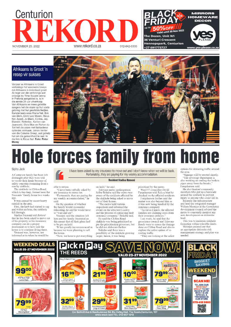 Rekord Centurion 25 November 2022 page 1