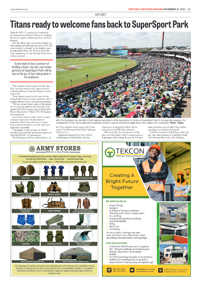 Rekord Centurion 25 November 2022 page 23
