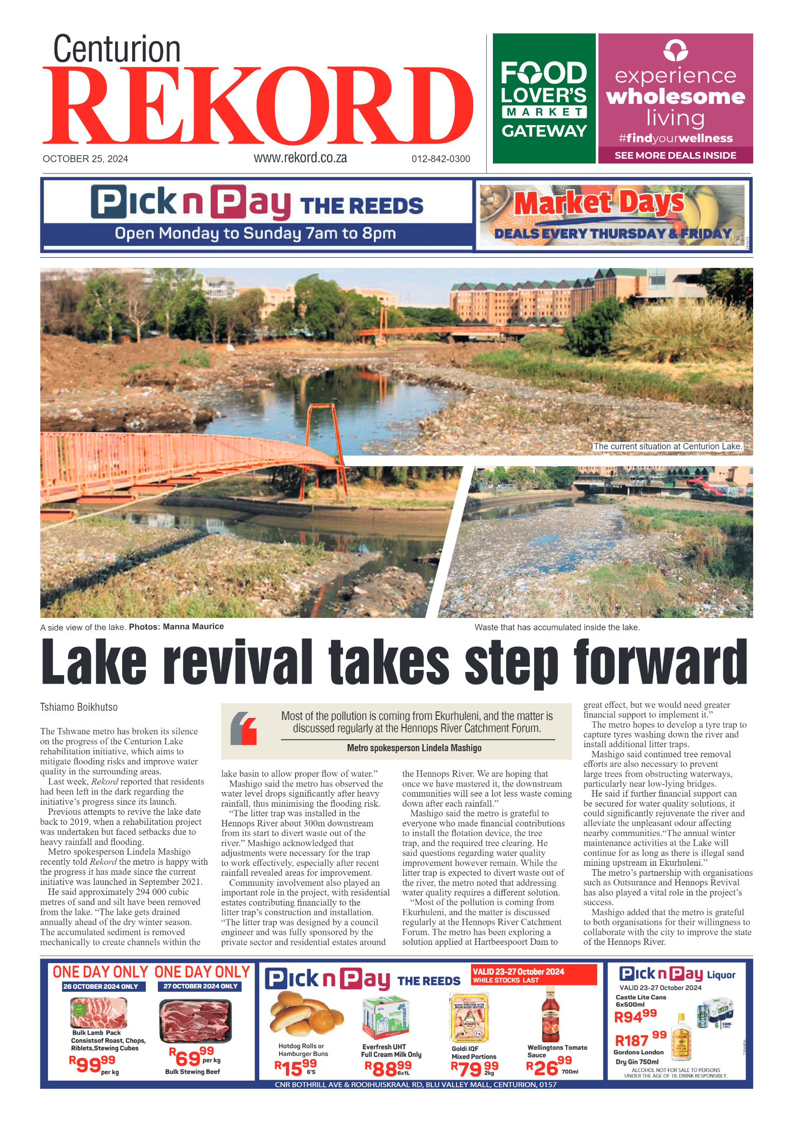 Rekord Centurion 25 October 2024 page 1