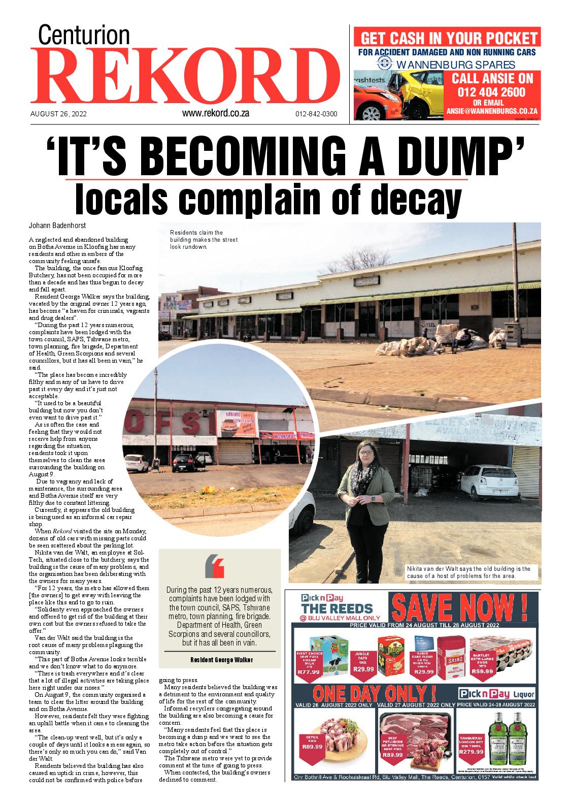 Rekord Centurion 26 August 2022 page 1