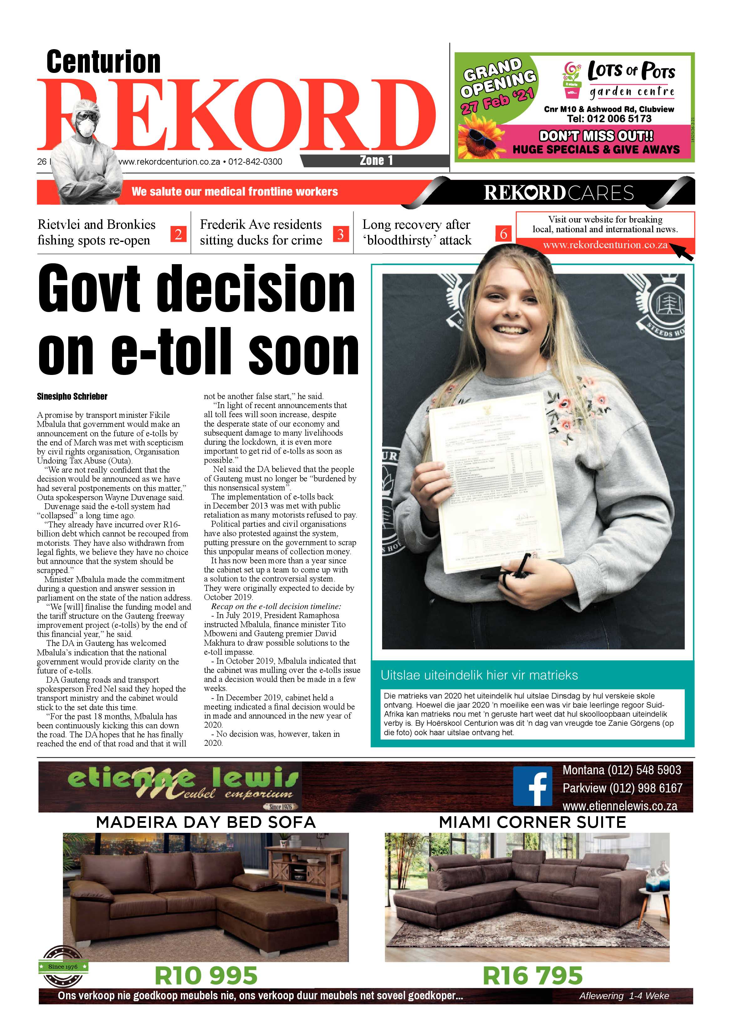 Rekord Centurion 26 February 2021 page 1