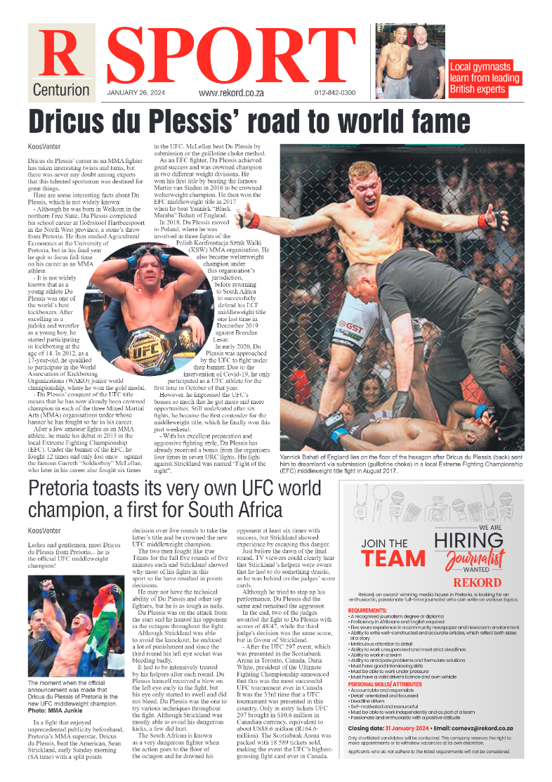 Rekord Centurion 26 January 2024 page 20