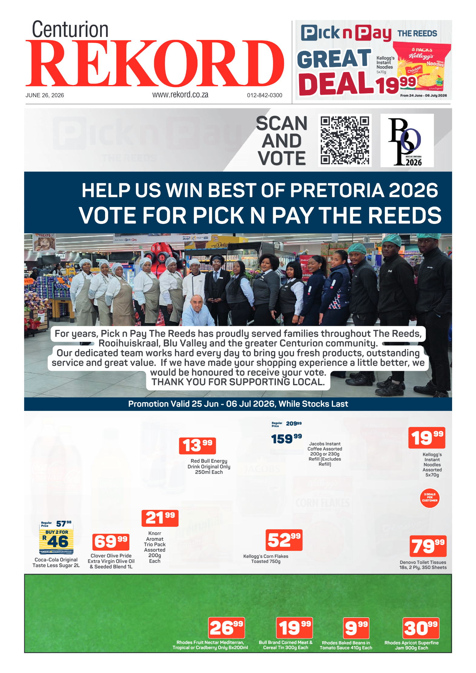 Rekord Centurion 26 June 2026 page 1