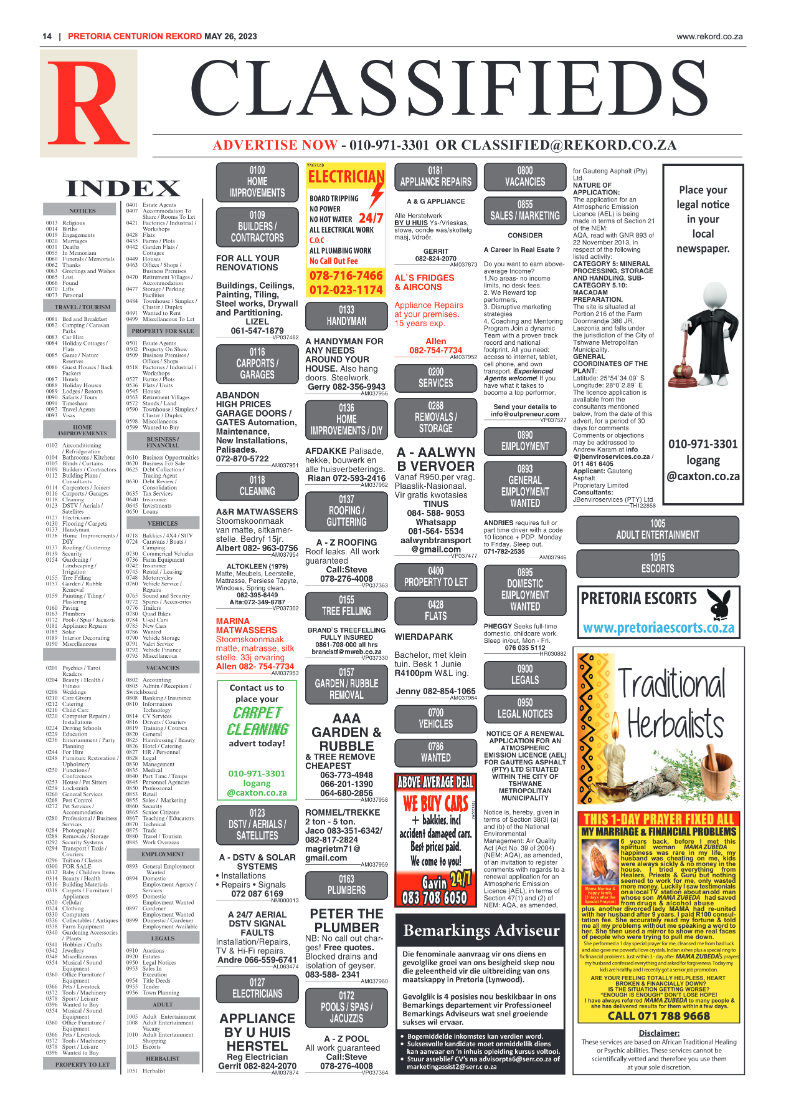 Rekord Centurion  26 May 2023 page 14