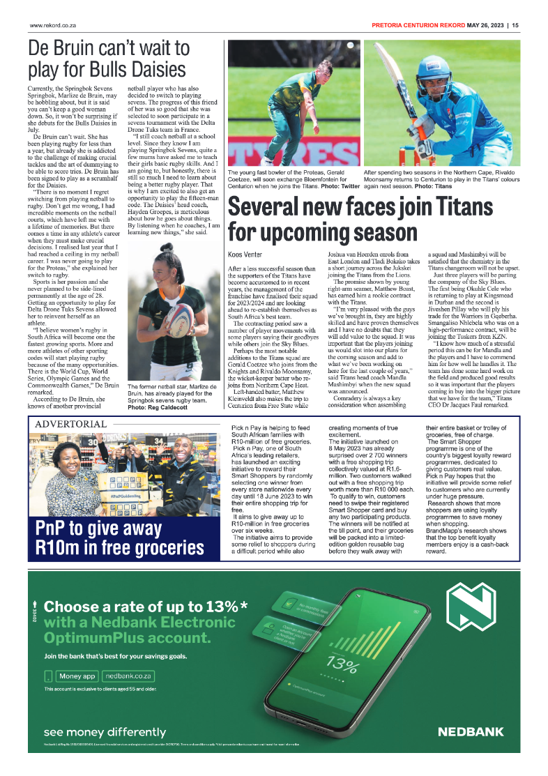 Rekord Centurion  26 May 2023 page 15