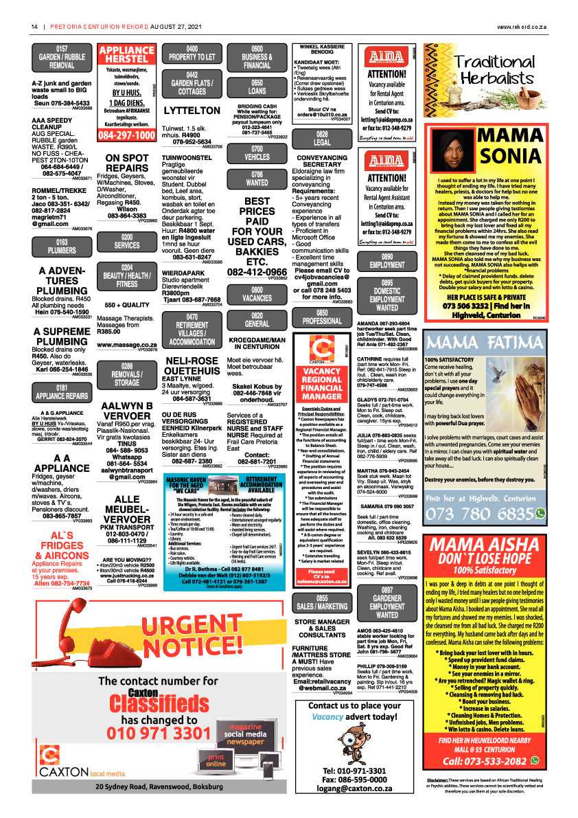 Rekord Centurion 27 August 2021 page 16