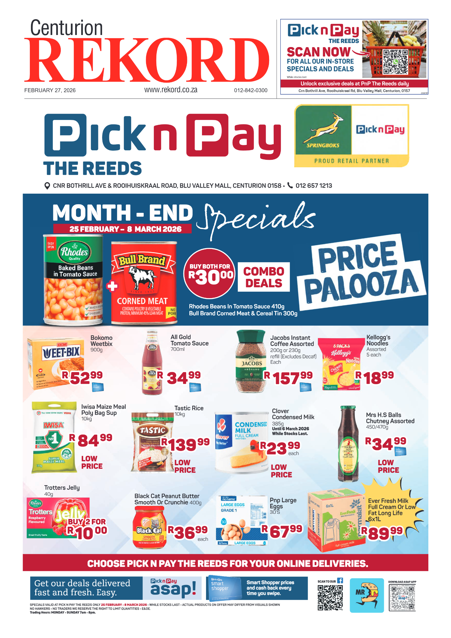 Rekord Centurion 27 February 2026 page 1