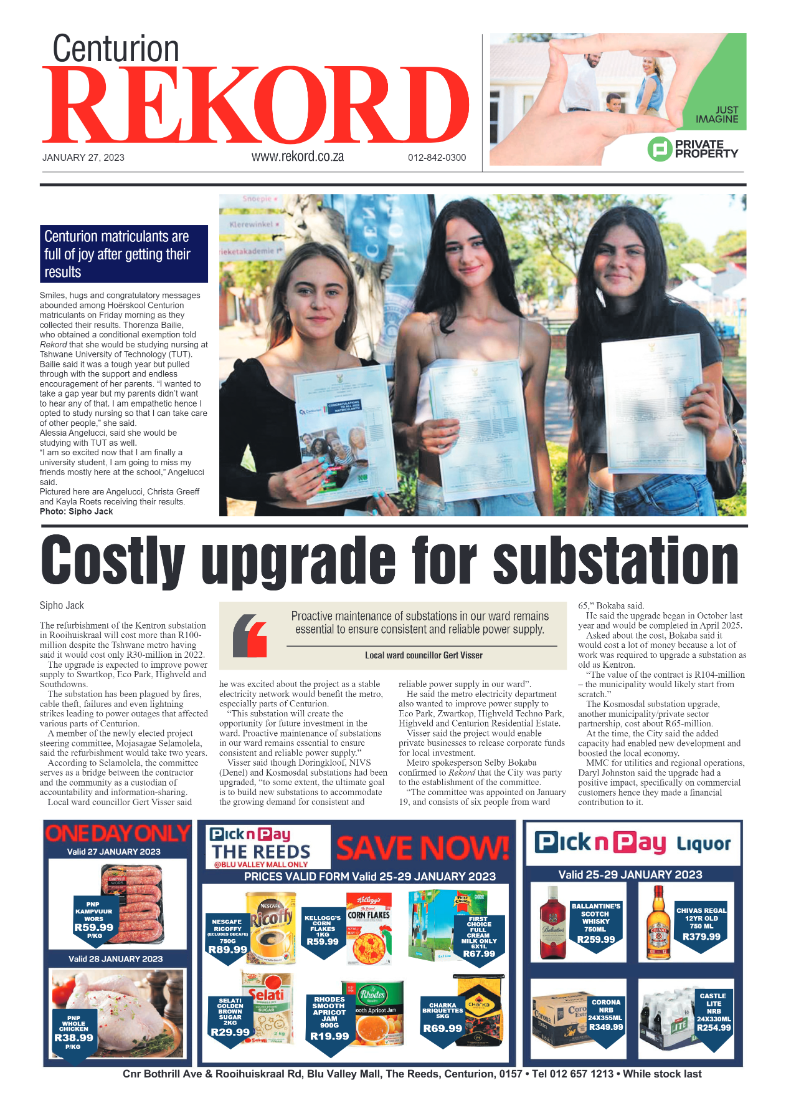 Rekord Centurion 27 January 2023 page 1