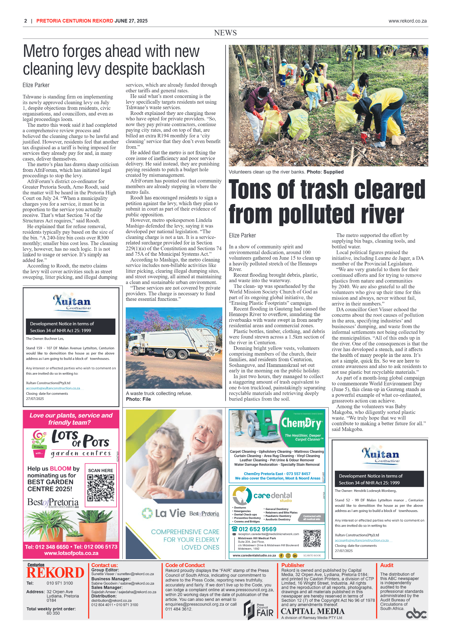 Rekord Centurion 27 June 2025 page 2