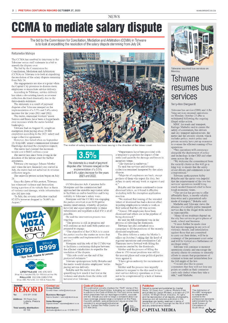 Rekord Centurion 27 October 2023 page 2