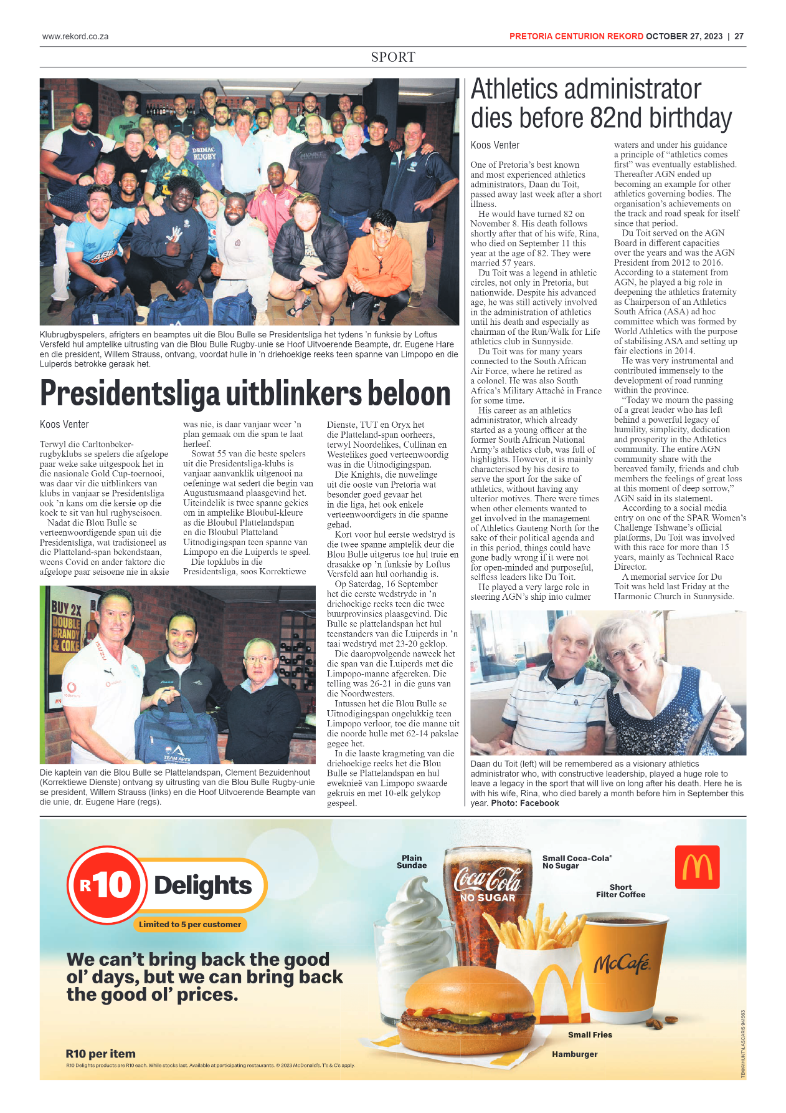 Rekord Centurion 27 October 2023 page 26