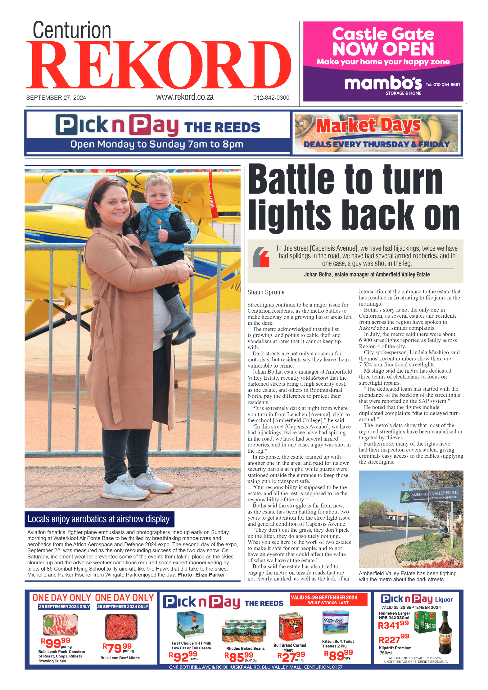 Rekord Centurion 27 September 2024 page 1