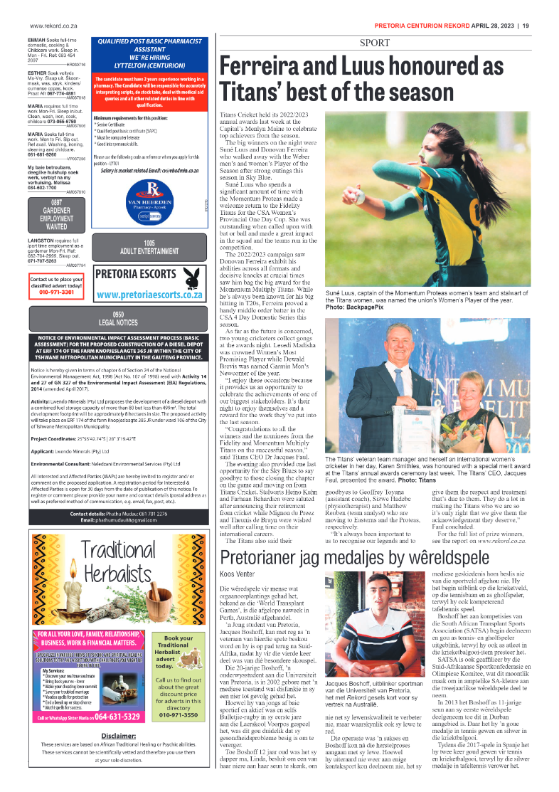 Rekord Centurion 28 April 2023 page 19