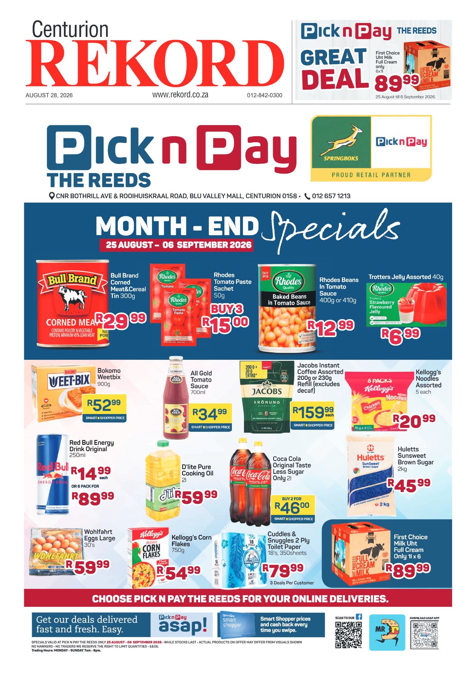 Rekord Centurion 28 August 2026 page 1