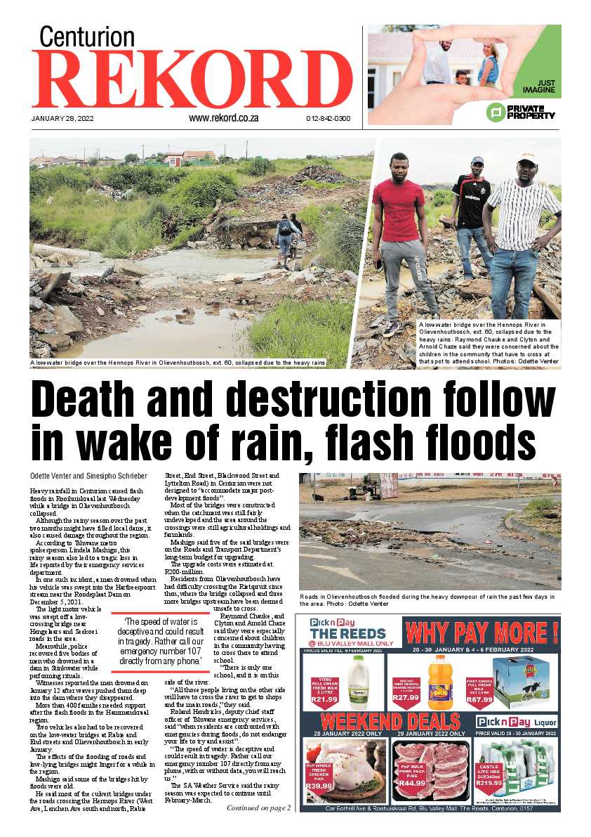 Rekord Centurion 28 January 2022 page 1