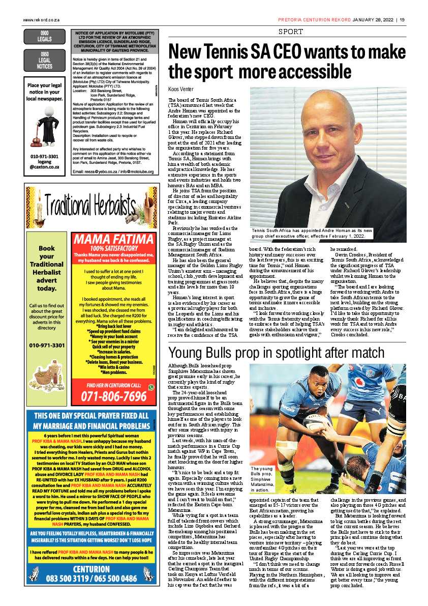 Rekord Centurion 28 January 2022 page 19