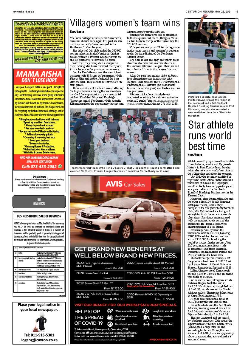 Rekord Centurion 28 May 2021 page 15