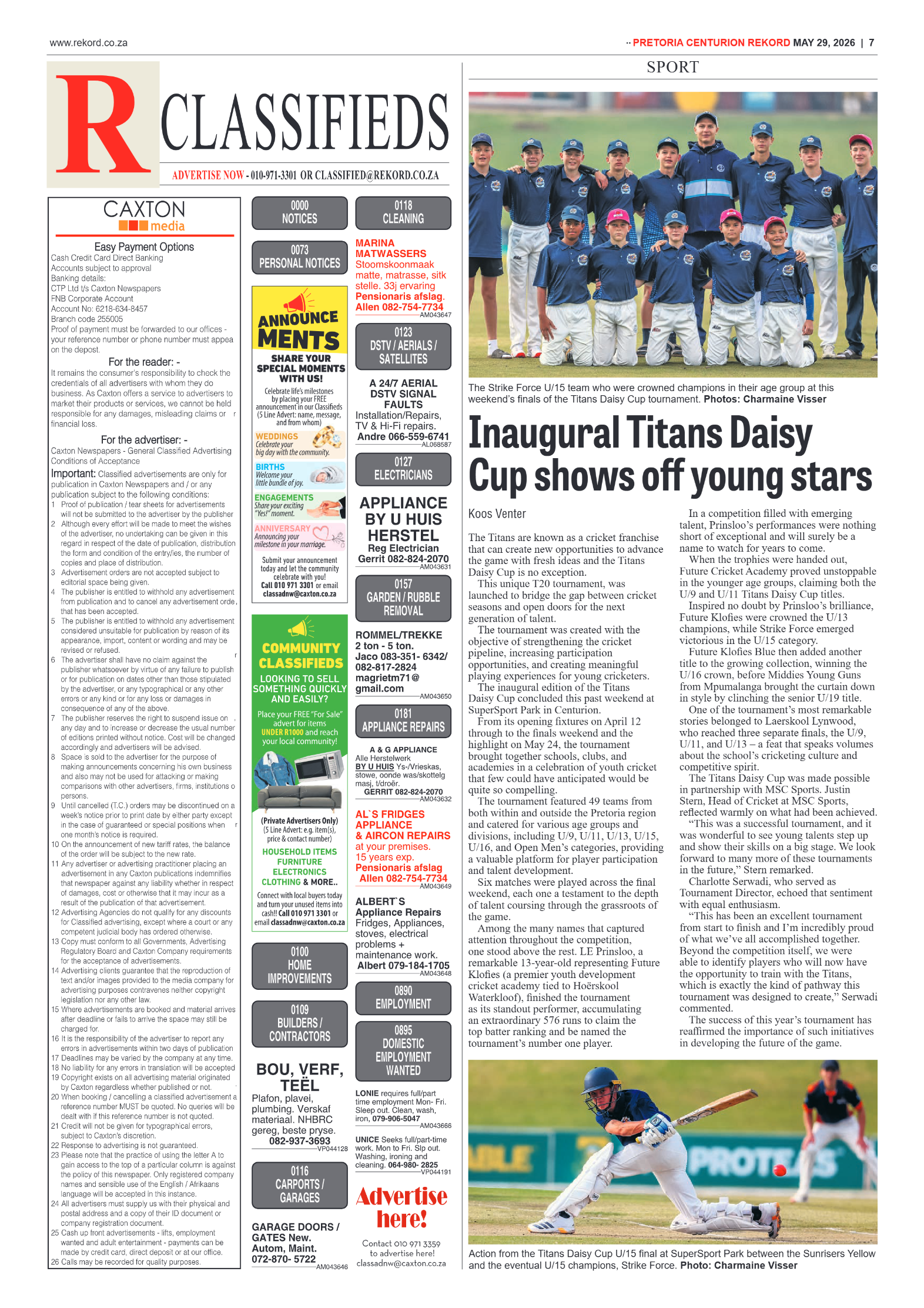 Rekord Centurion 29 May 2026 page 9