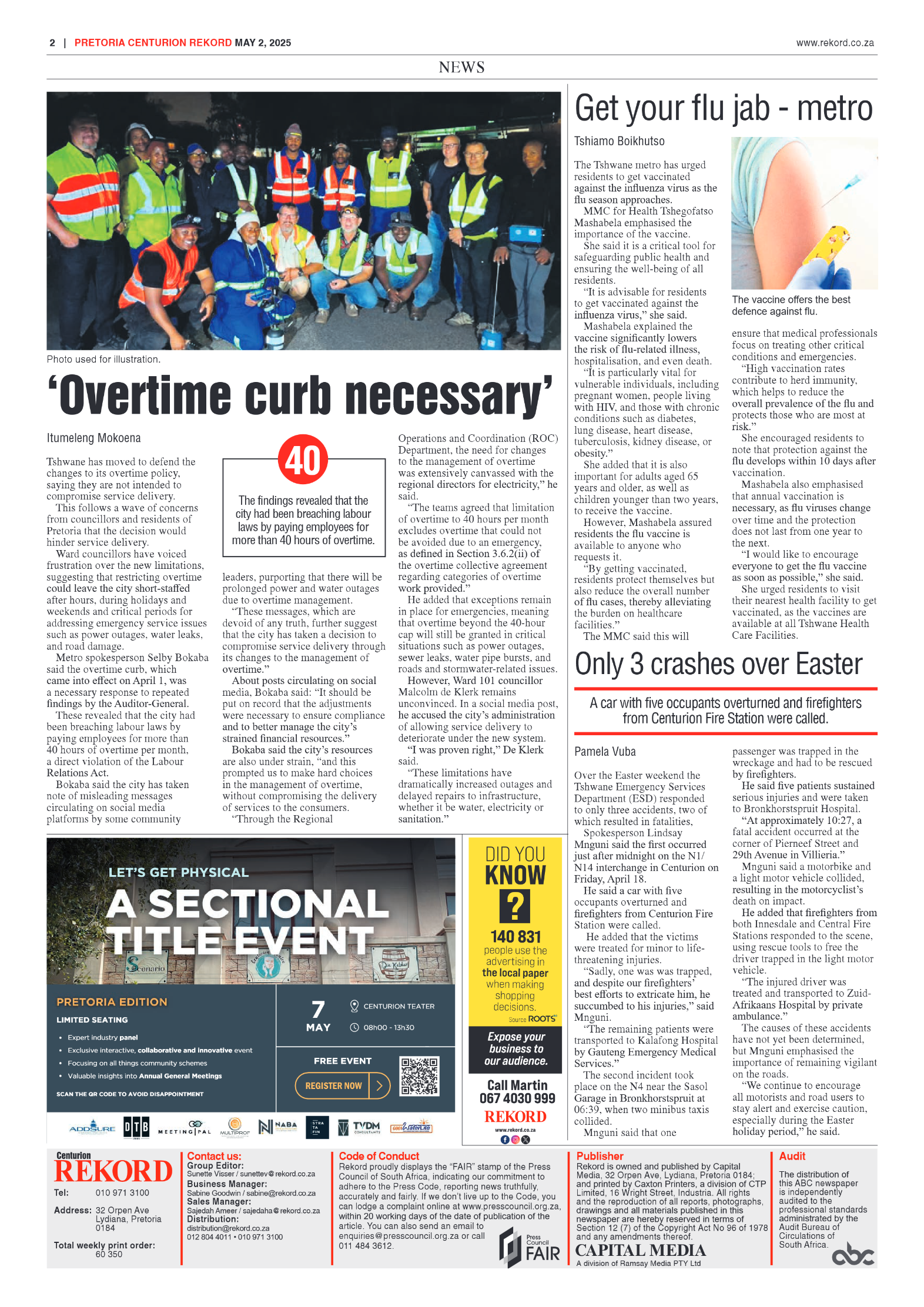 Rekord Centurion 2 May 2025 page 2