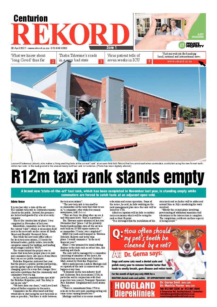 Rekord Centurion 30 April 2021 page 1