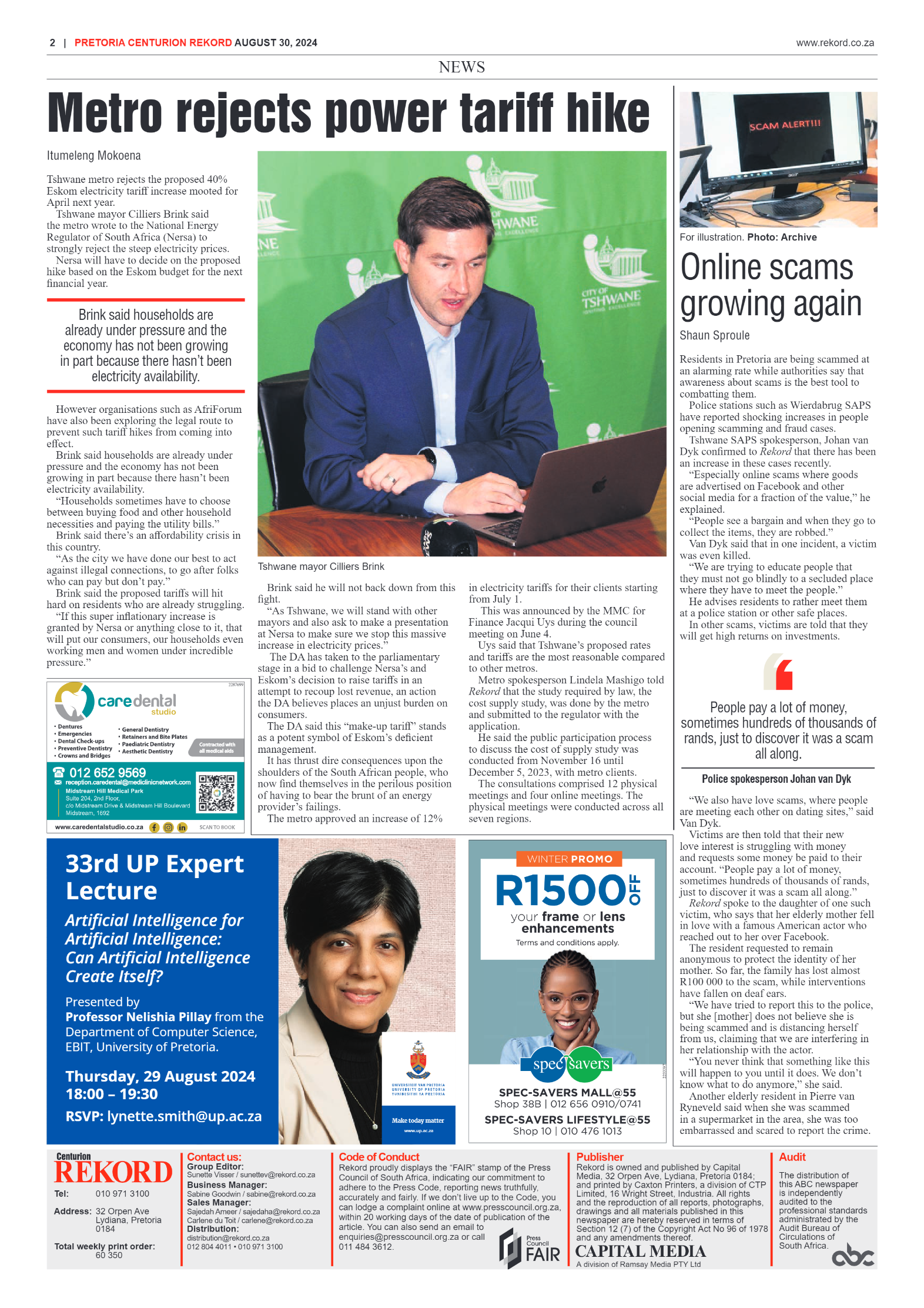Rekord Centurion 30 August 2024 page 2